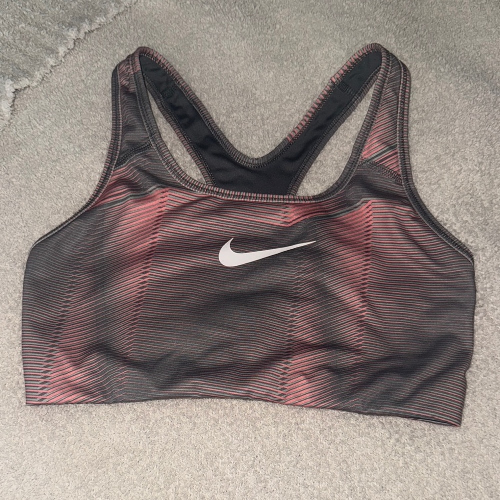 Nike Pink Sports Bra Moisture-Wicking Compression